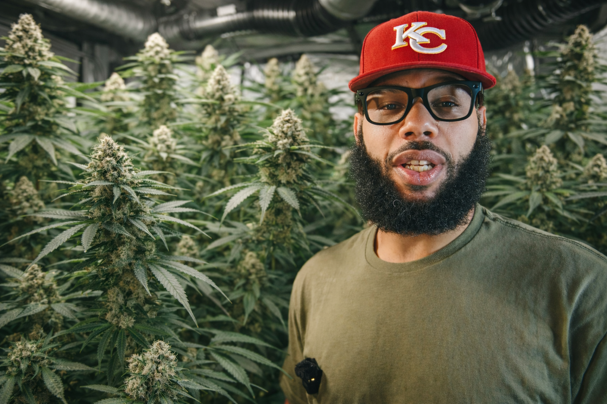 Rich in his indoor garden